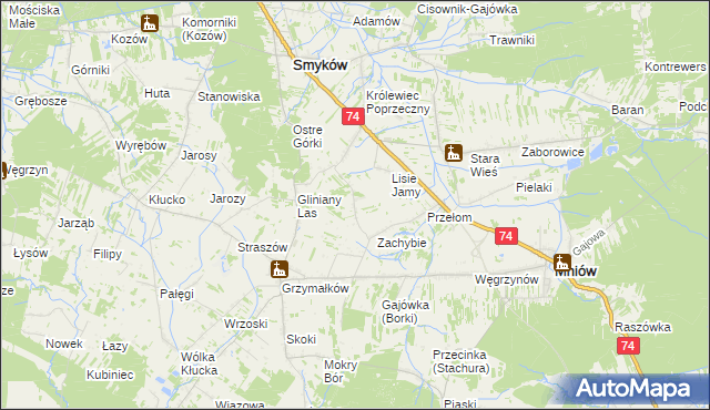 mapa Muszczarz, Muszczarz na mapie Targeo