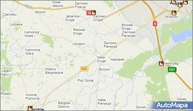 mapa Netta Druga, Netta Druga na mapie Targeo