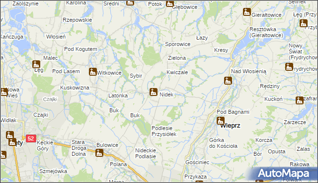 mapa Nidek, Nidek na mapie Targeo