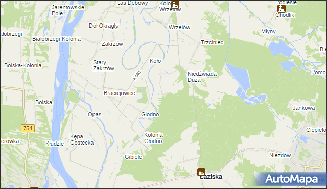 mapa Niedźwiada Mała, Niedźwiada Mała na mapie Targeo