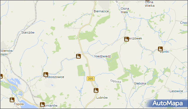 mapa Niedźwiedź gmina Ziębice, Niedźwiedź gmina Ziębice na mapie Targeo