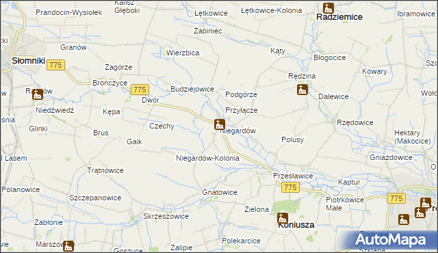 mapa Niegardów, Niegardów na mapie Targeo