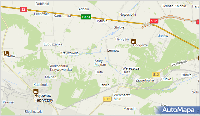 mapa Niemirów gmina Rejowiec, Niemirów gmina Rejowiec na mapie Targeo