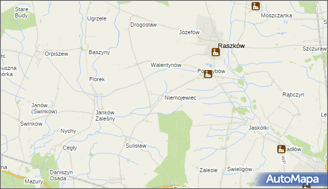 mapa Niemojewiec, Niemojewiec na mapie Targeo