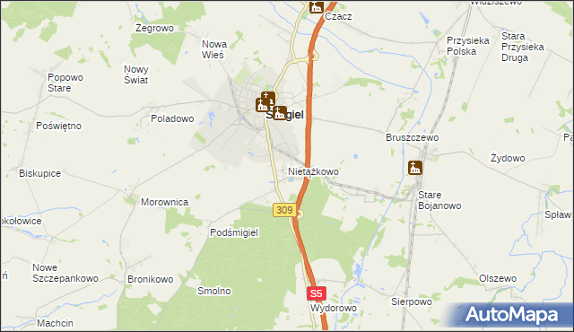 mapa Nietążkowo, Nietążkowo na mapie Targeo