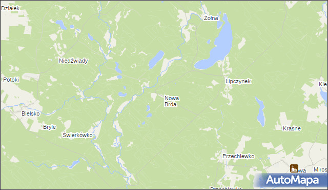 mapa Nowa Brda, Nowa Brda na mapie Targeo