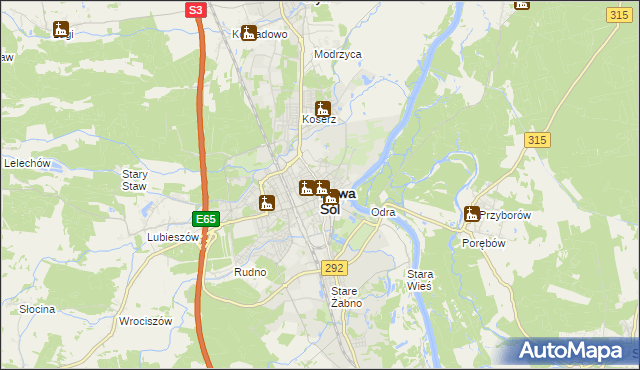 mapa Nowa Sól, Nowa Sól na mapie Targeo