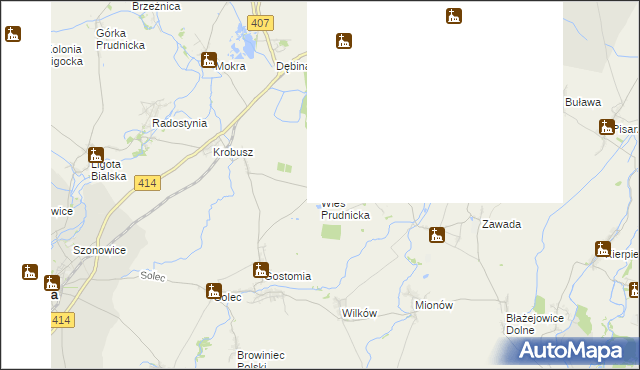 mapa Nowa Wieś Prudnicka, Nowa Wieś Prudnicka na mapie Targeo