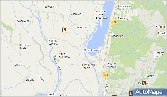 mapa Nowakowo gmina Elbląg, Nowakowo gmina Elbląg na mapie Targeo