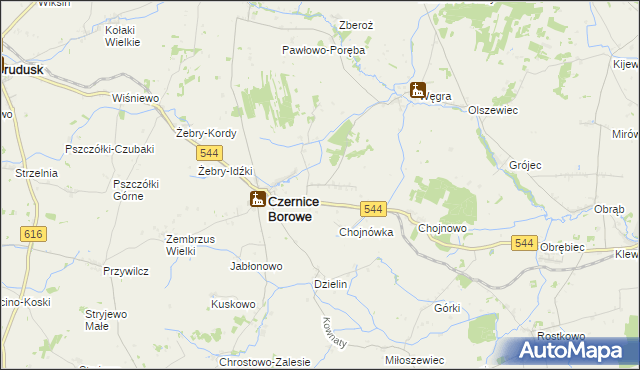 mapa Nowe Czernice, Nowe Czernice na mapie Targeo