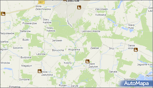 mapa Nowe Zadybie, Nowe Zadybie na mapie Targeo