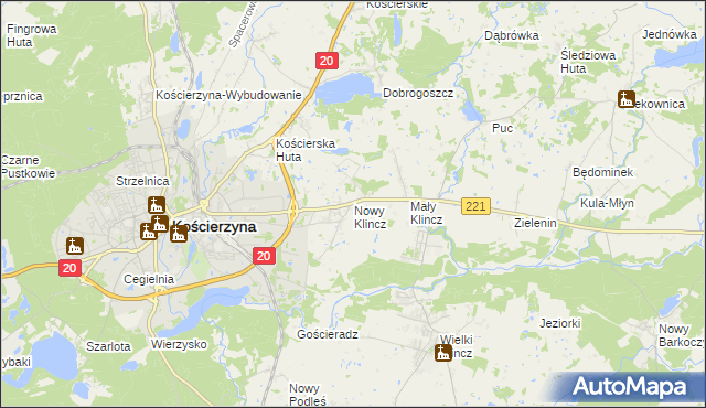 mapa Nowy Klincz, Nowy Klincz na mapie Targeo