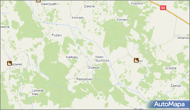 mapa Nowy Suchoros, Nowy Suchoros na mapie Targeo