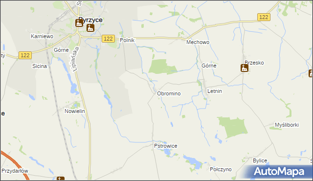 mapa Obromino, Obromino na mapie Targeo