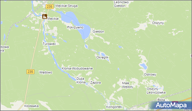 mapa Okręglik, Okręglik na mapie Targeo