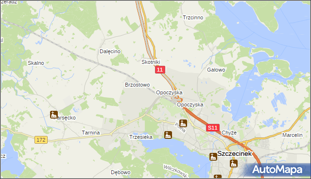 mapa Opoczyska, Opoczyska na mapie Targeo