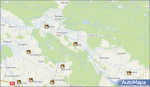 mapa Osiek gmina Strzelce Opolskie, Osiek gmina Strzelce Opolskie na mapie Targeo
