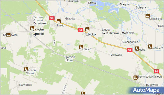 mapa Otmice, Otmice na mapie Targeo