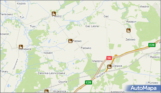 mapa Pałówko, Pałówko na mapie Targeo