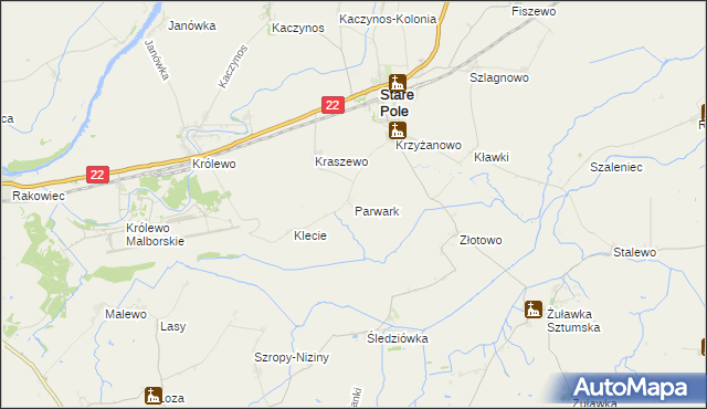 mapa Parwark, Parwark na mapie Targeo