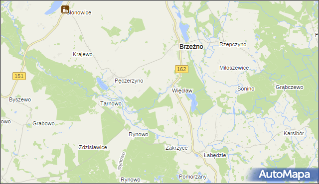 mapa Pęczerzyński Młyn, Pęczerzyński Młyn na mapie Targeo