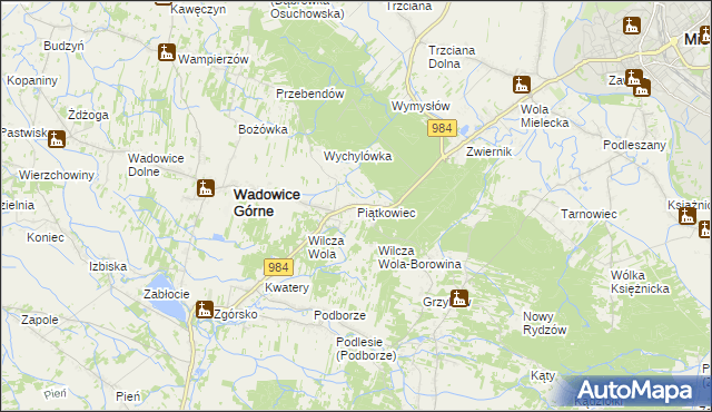mapa Piątkowiec, Piątkowiec na mapie Targeo