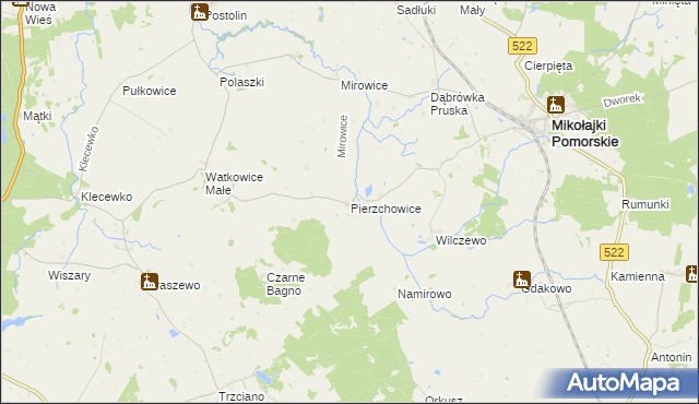 mapa Pierzchowice, Pierzchowice na mapie Targeo