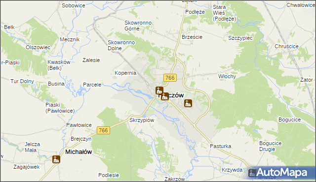 mapa Pińczów, Pińczów na mapie Targeo