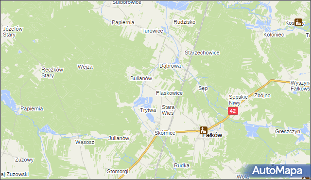 mapa Pląskowice, Pląskowice na mapie Targeo