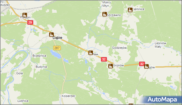 mapa Pław, Pław na mapie Targeo
