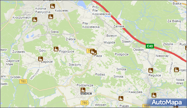 mapa Płaza, Płaza na mapie Targeo