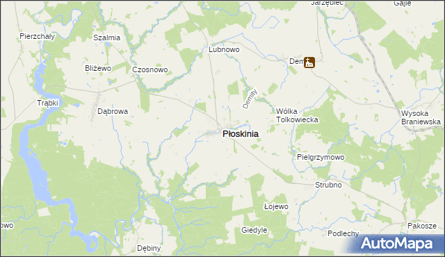 mapa Płoskinia, Płoskinia na mapie Targeo