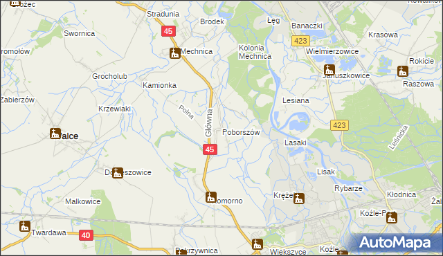 mapa Poborszów, Poborszów na mapie Targeo
