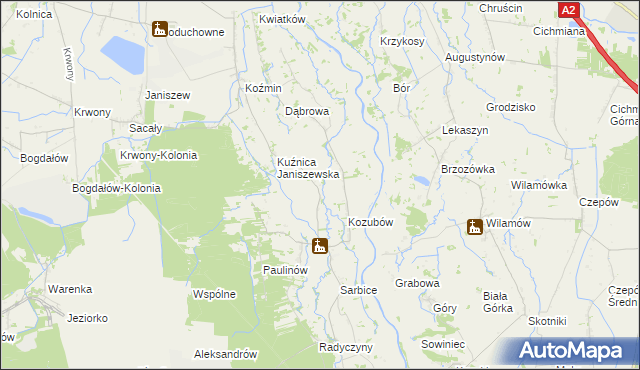 mapa Podłużyce, Podłużyce na mapie Targeo