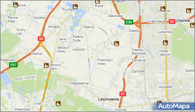 mapa Podolszyn, Podolszyn na mapie Targeo