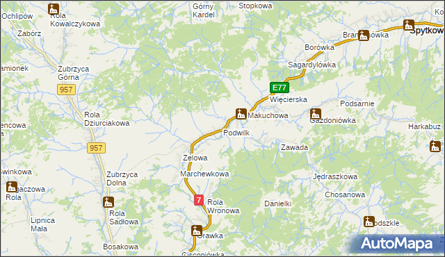 mapa Podwilk, Podwilk na mapie Targeo