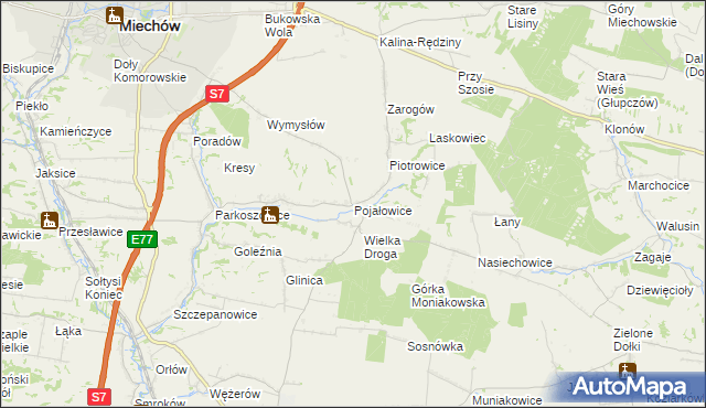mapa Pojałowice, Pojałowice na mapie Targeo
