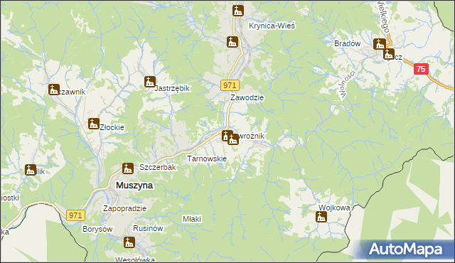 mapa Powroźnik, Powroźnik na mapie Targeo