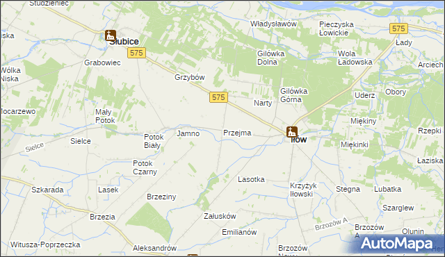 mapa Przejma gmina Iłów, Przejma gmina Iłów na mapie Targeo