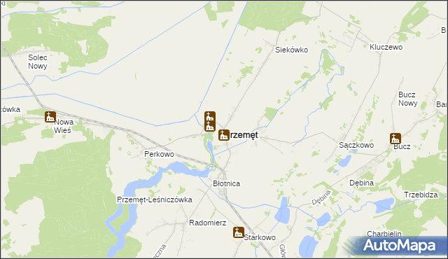 mapa Przemęt, Przemęt na mapie Targeo