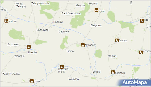 mapa Przewodów Osada, Przewodów Osada na mapie Targeo