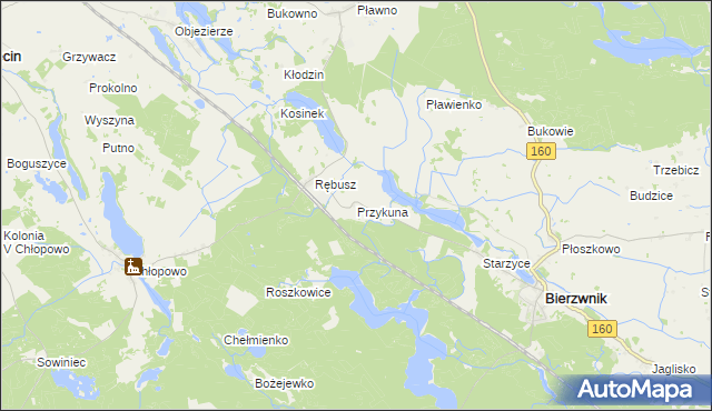 mapa Przykuna, Przykuna na mapie Targeo