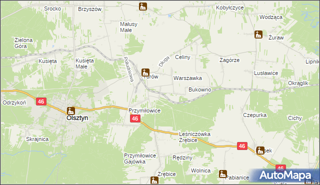 mapa Przymiłowice-Podgrabie, Przymiłowice-Podgrabie na mapie Targeo