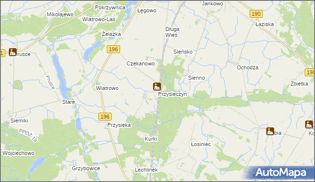 mapa Przysieczyn, Przysieczyn na mapie Targeo