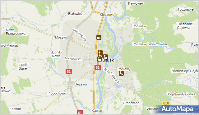 mapa Pułtusk, Pułtusk na mapie Targeo