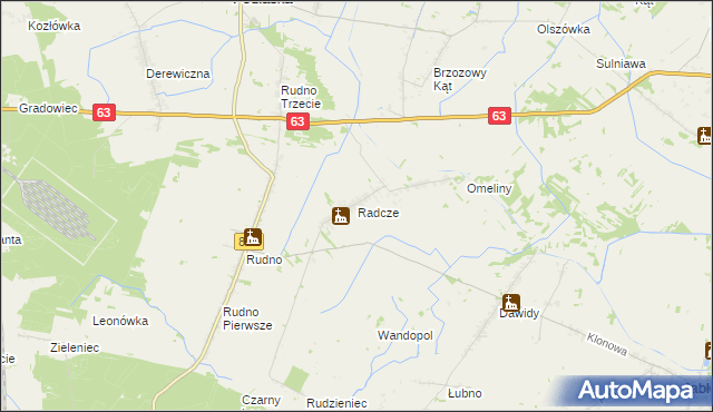 mapa Radcze, Radcze na mapie Targeo