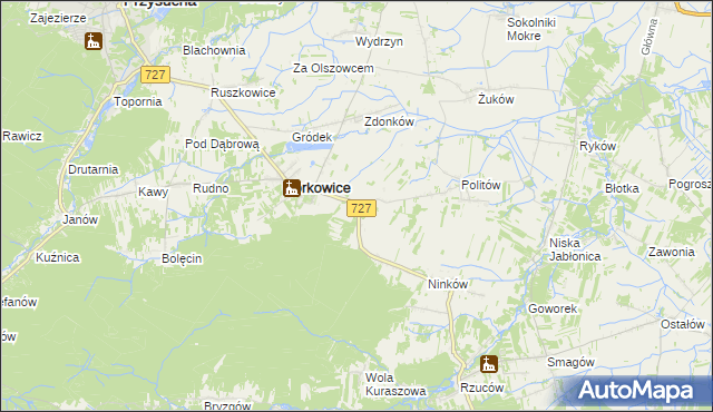 mapa Radestów, Radestów na mapie Targeo