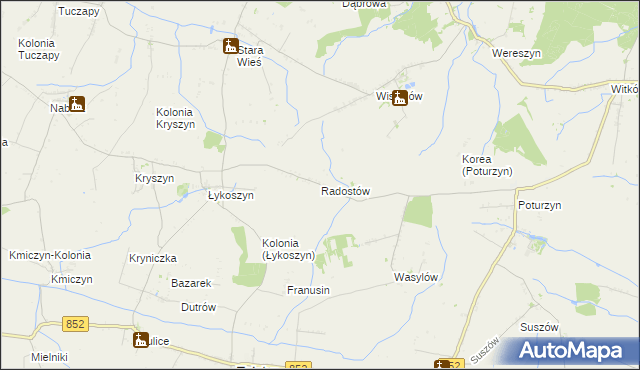 mapa Radostów gmina Mircze, Radostów gmina Mircze na mapie Targeo