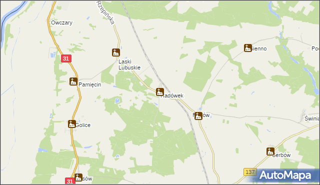 mapa Radówek, Radówek na mapie Targeo