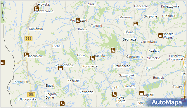 mapa Ratułów, Ratułów na mapie Targeo